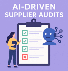 AI-driven summarization of supplier audit data for a biotech company