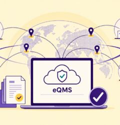 Illustration representing eQMS selection considerations for biotech companies