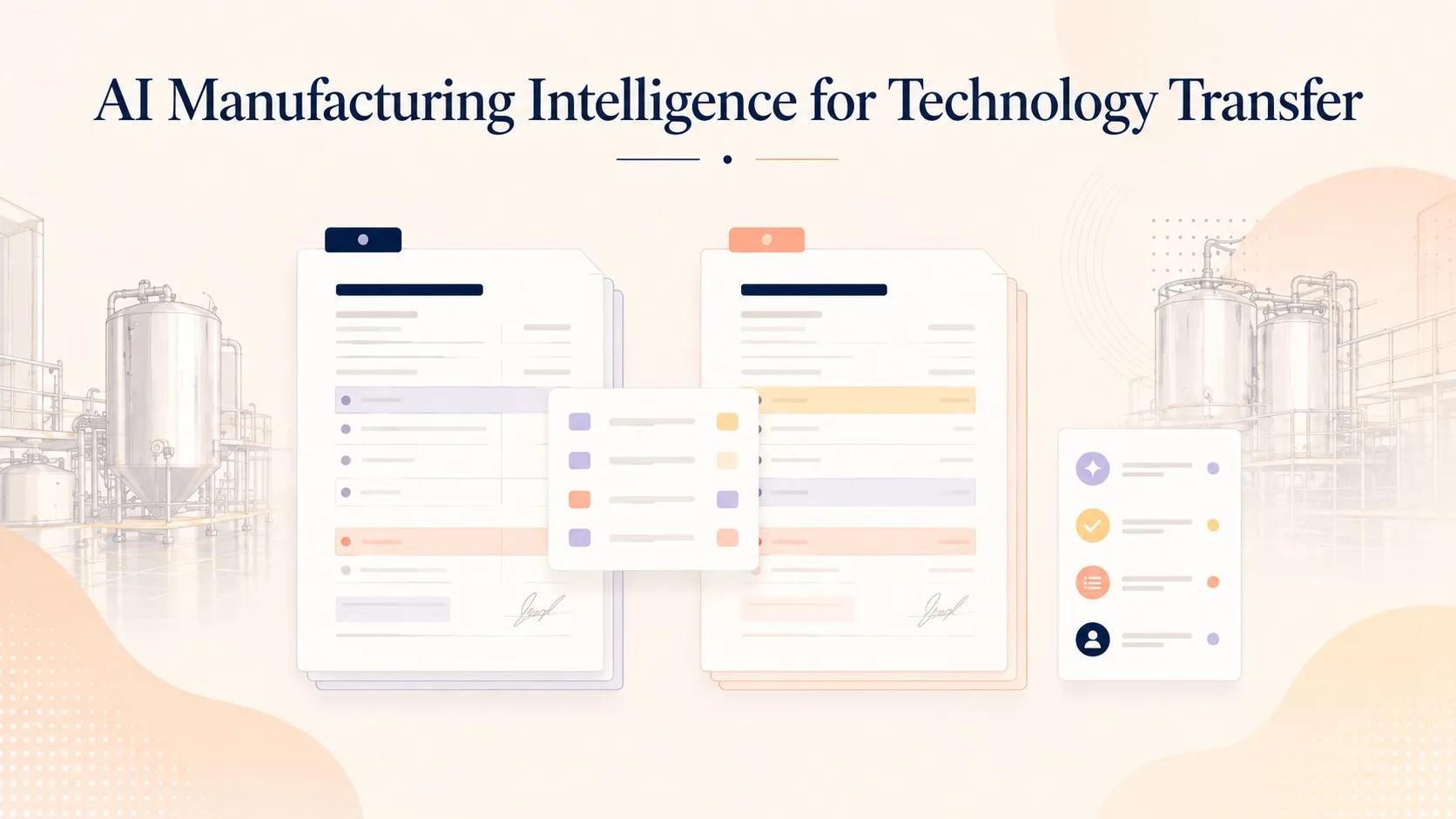 AI manufacturing intelligence dashboard for technology transfer and batch record review